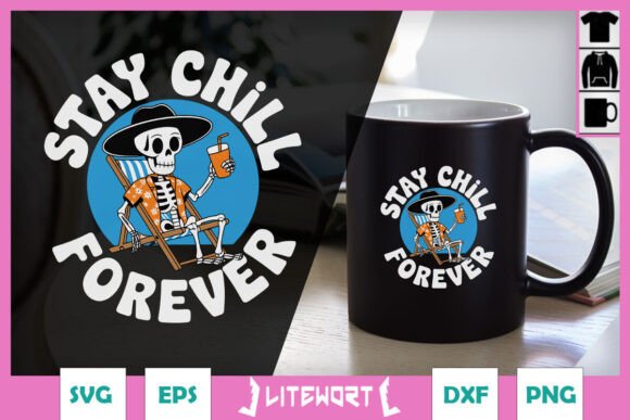 Chill Forever Retro Skeleton Summer SVG Review
