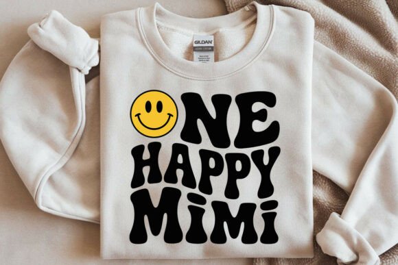One Happy Mimi SVG PNG Retro Wavy Text Review