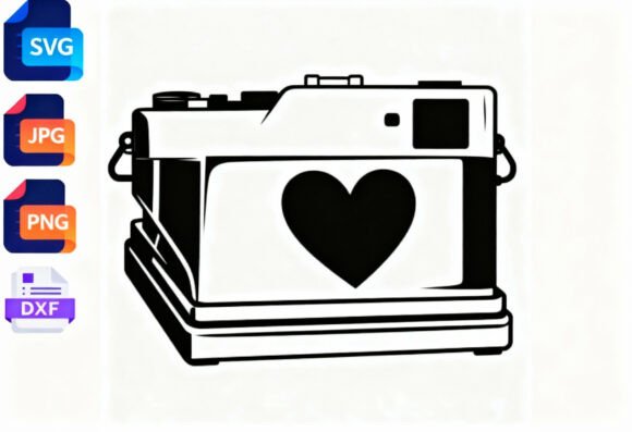 Retro Camera Heart SVG Clipart Review