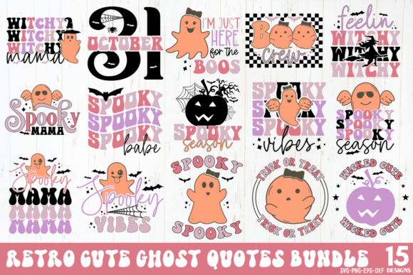 Retro Cute Ghost SVG Bundle Review