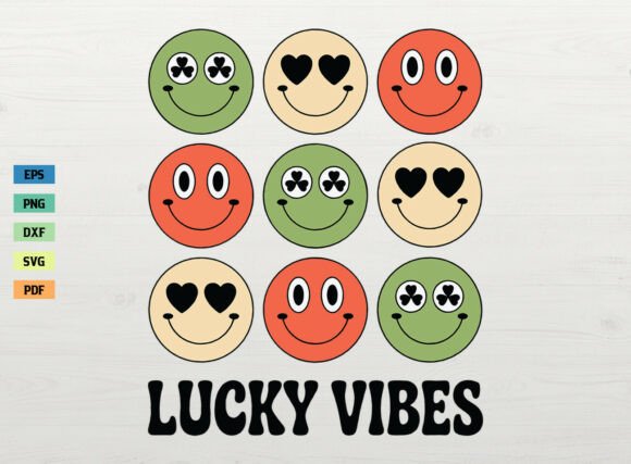 Retro Lucky Vibes SVG Patrick s Day SVG