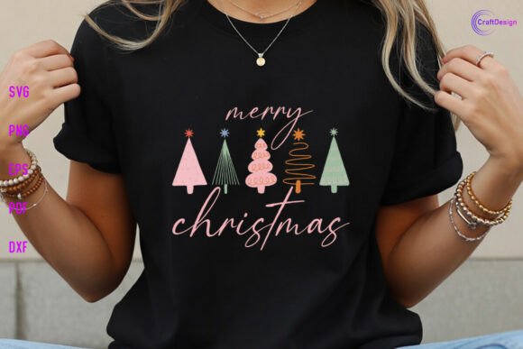 Retro Merry Christmas SVG Christmas Tree