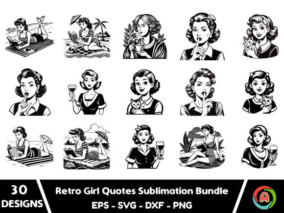 Retro Woman Housewife SVG Bundle Review